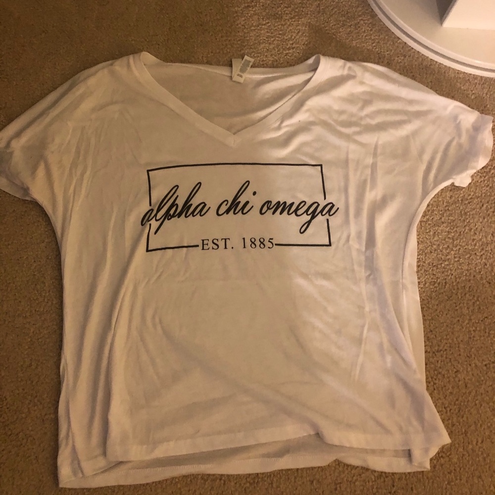 Alpha chi omega white shirt